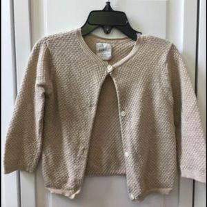 Toddler gold cardigan